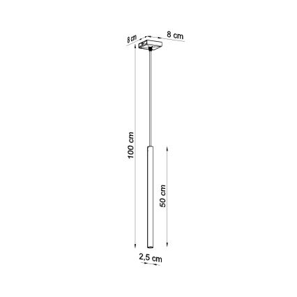 Lühter PASTELO 1xG9/8W/230V kuldne