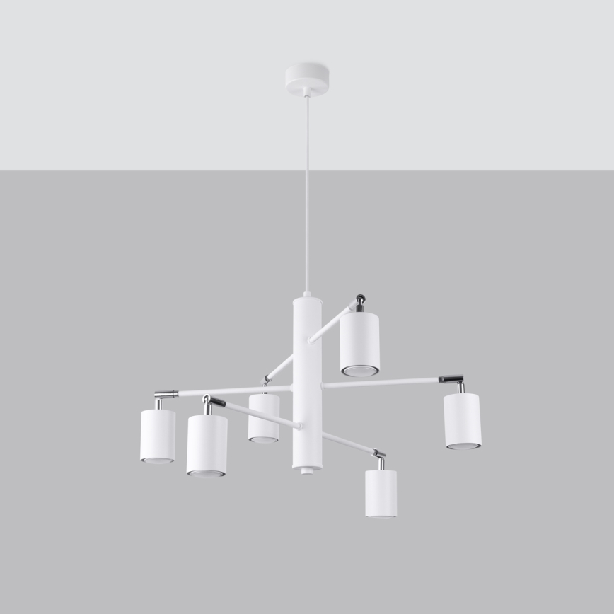 Lühter LEMMI 6xGU10/10W/230V valge