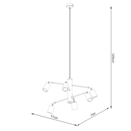 Lühter LEMMI 6xGU10/10W/230V valge