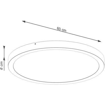 LED laelamp ONYX LED/48W/230V, läbimõõt 60 cm, valge
