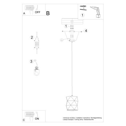 Lühter GOBI 1xE27/15W/230V keeramika