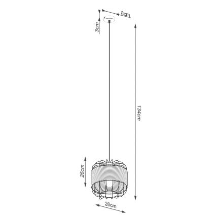 Lühter FOST 1xE27/15W/230V