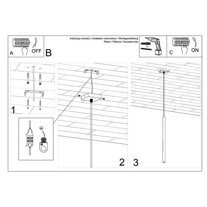 Lühter PASTELO 1xG9/8W/230V betoon