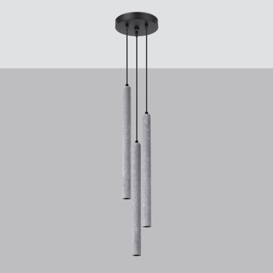 Lühter PASTELO 3xG9/8W/230V betoon