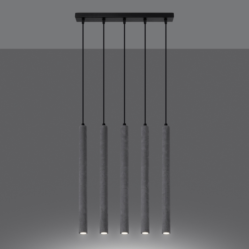 Lühter PASTELO 5xG9/8W/230V betoon
