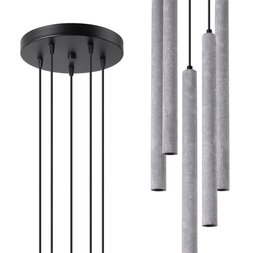 Lühter PASTELO 5xG9/8W/230V betoon