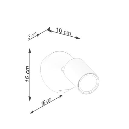 Kohtvalgusti seinale VERDO 1xGU10/10W/230V valge/pöök