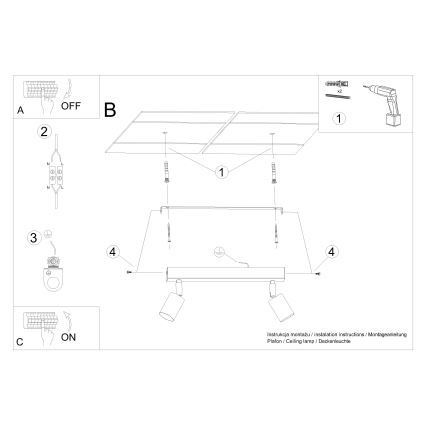 Kohtvalgusti VERDO 2xGU10/10W/230V valge/pöök