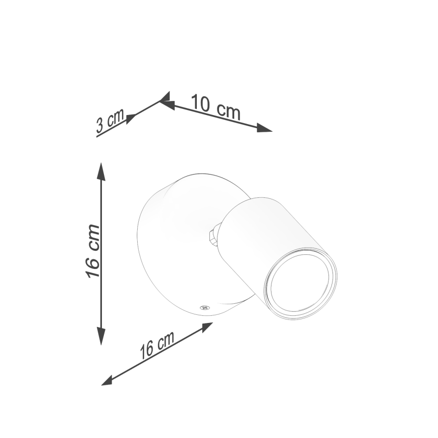 Kohtvalgusti seinale VERDO 1xGU10/10W/230V must/pöök