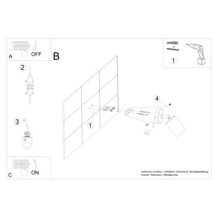 Kohtvalgusti seinale VERDO 1xGU10/10W/230V must/pöök