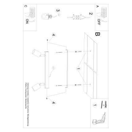 Kohtvalgusti VERDO 2xGU10/10W/230V must/pöök