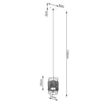 Lühter GIZUR 1xE27/15W/230V