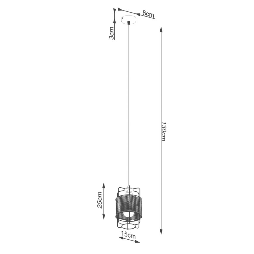 Lühter GIZUR 1xE27/15W/230V