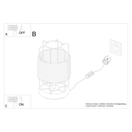 Laualamp GIZUR 1xE27/15W/230V