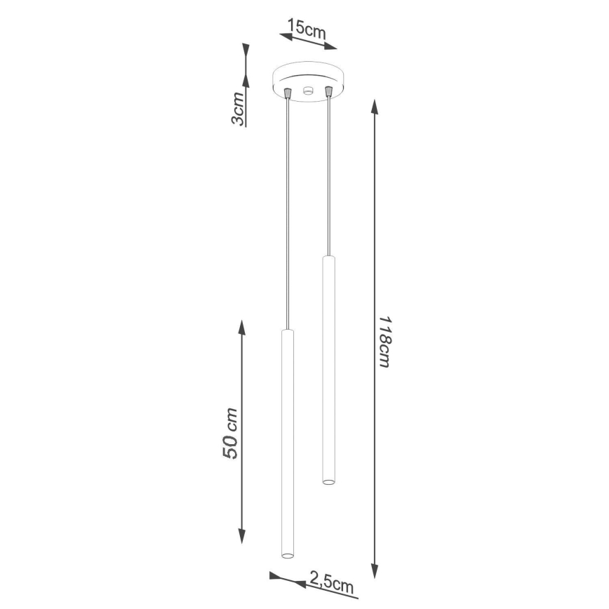 Lühter PASTELO 2xG9/8W/230V valge