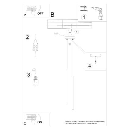 Lühter PASTELO 2xG9/8W/230V valge