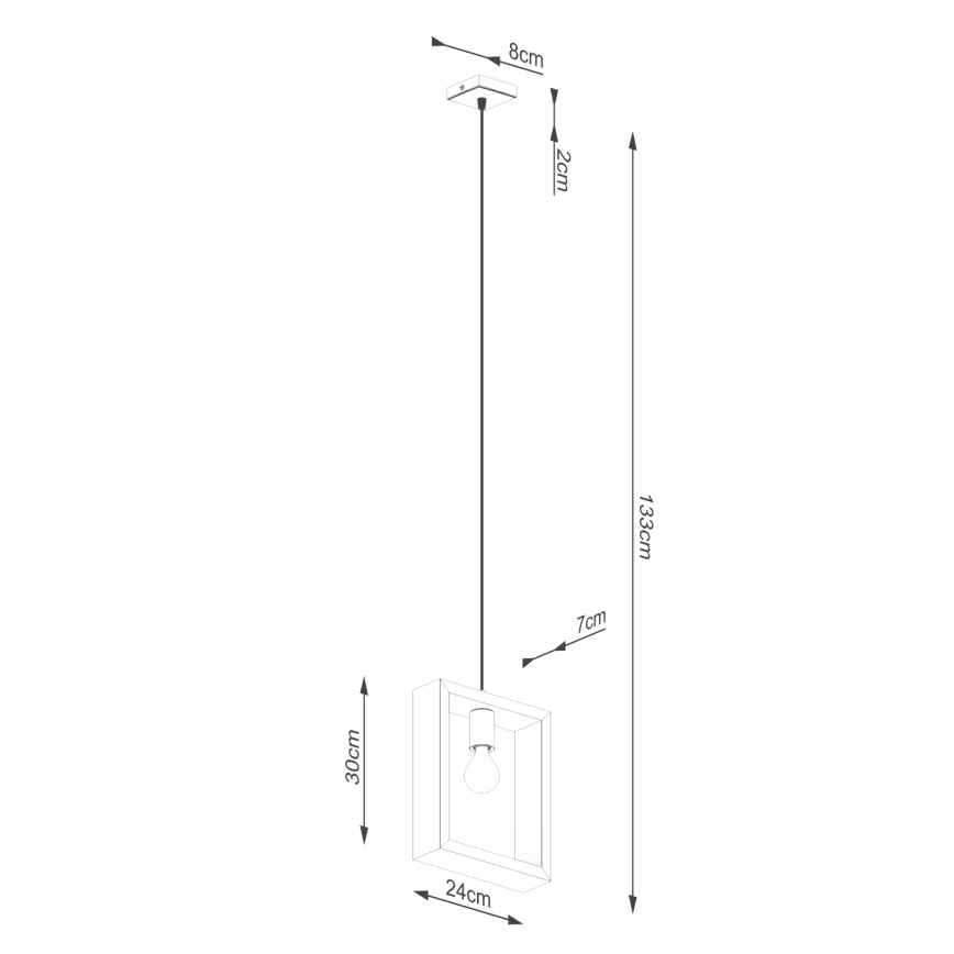 Lühter ARIES 1xE27/15W/230V pöök/beež