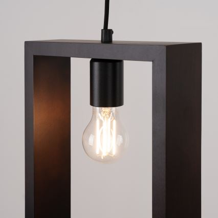 Lühter ARIES 1xE27/15W/230V pöök/Must vengepuu