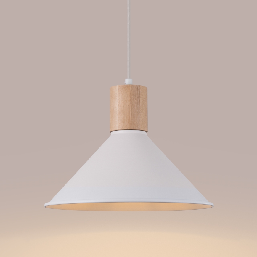 Lühter JAGA 1xE27/15W/230V d. 30 cm valge
