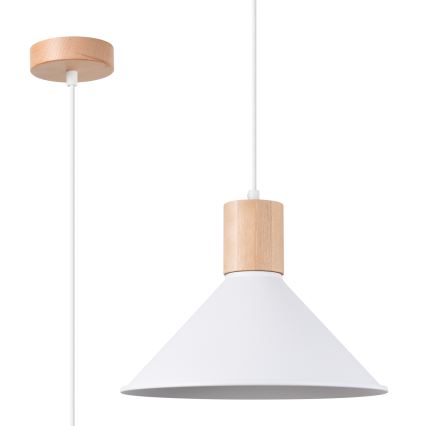 Lühter JAGA 1xE27/15W/230V d. 30 cm valge
