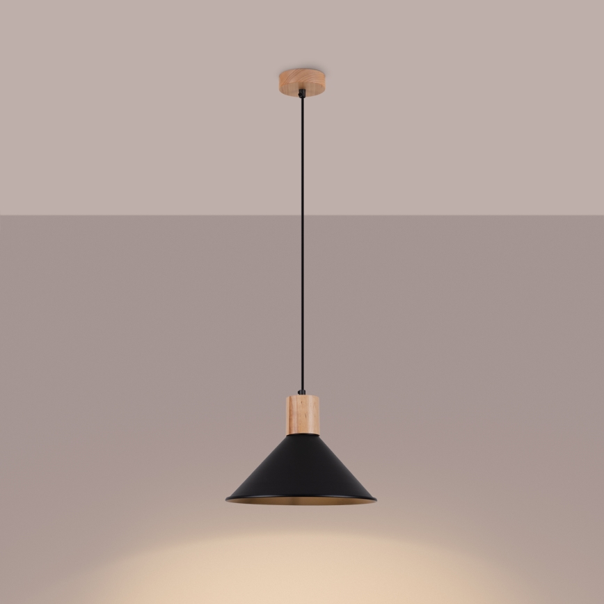Lühter JAGA 1xE27/15W/230V d. 30 cm must