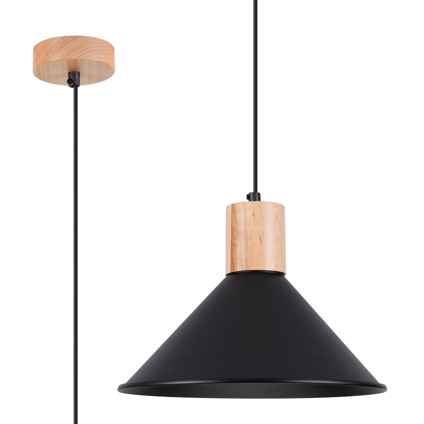 Lühter JAGA 1xE27/15W/230V d. 30 cm must