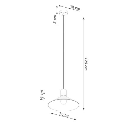 Lühter JAGA 1xE27/15W/230V d. 30 cm must