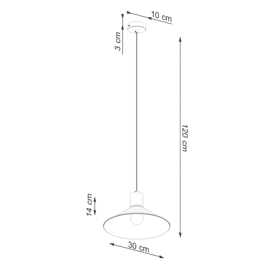 Lühter JAGA 1xE27/15W/230V d. 30 cm must