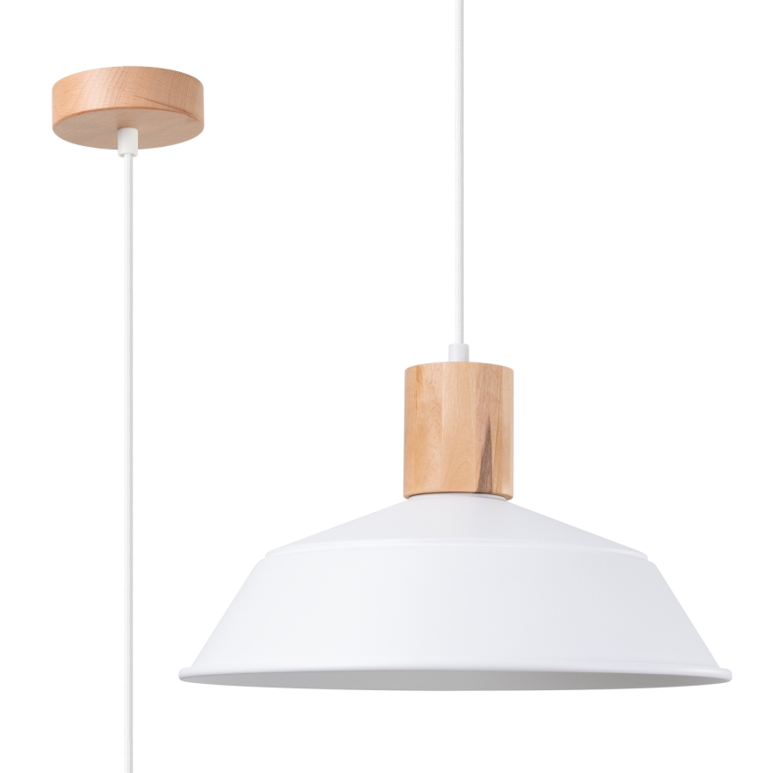 Lühter FANO 1xE27/15W/230V d. 34 cm valge