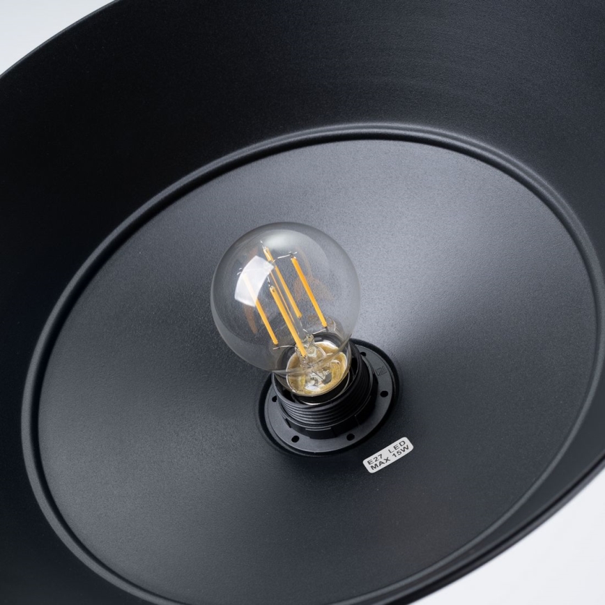Lühter FANO 1xE27/15W/230V d. 34 cm must