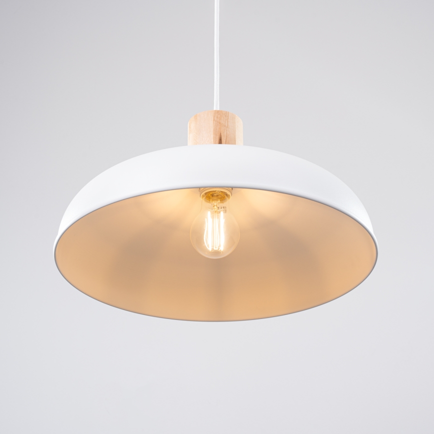Lühter INDY 1xE27/15W/230V d. 38 cm valge