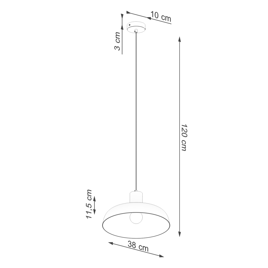 Lühter INDY 1xE27/15W/230V d. 38 cm valge