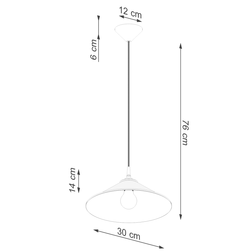 Lühter ZUMA 1xE27/15W/230V d. 30 cm valge