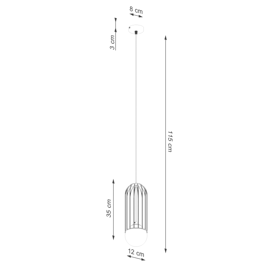 Lühter BRINA 1xG9/8W/230V valge