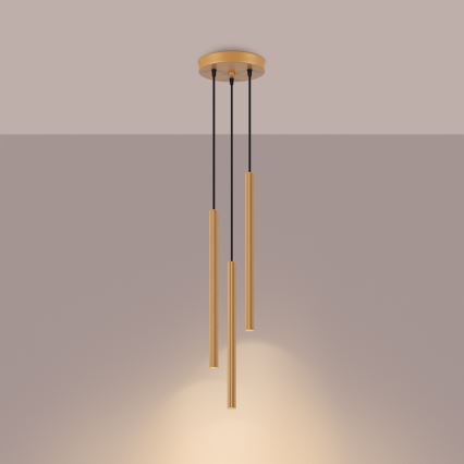 Lühter ARCHE 3xG9/8W/230V kuldne