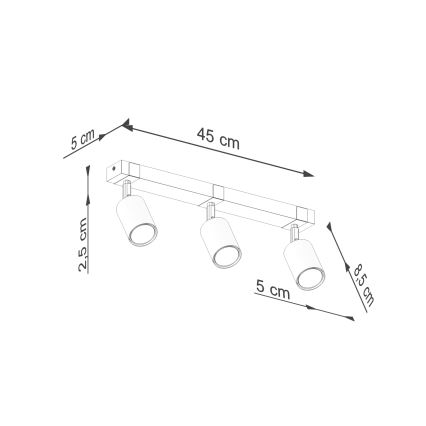 Kohtvalgusti FAGER 3xGU10/10W/230V must