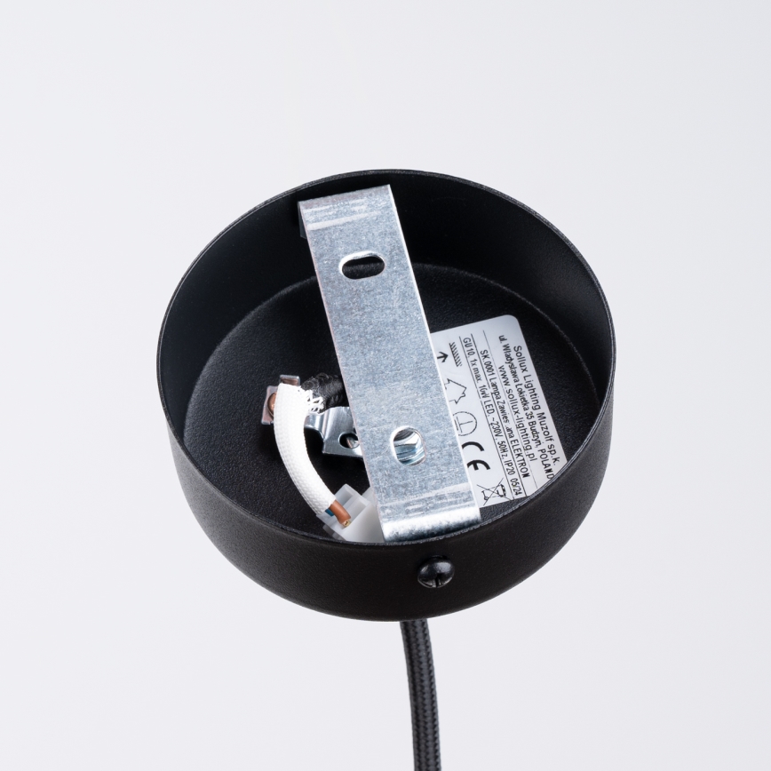 Lühter ELECTRA 1xGU10/10W/230V betoon/must