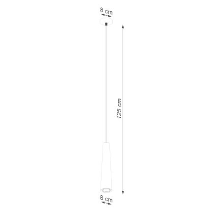 Lühter ELECTRA 1xGU10/10W/230V betoon/must