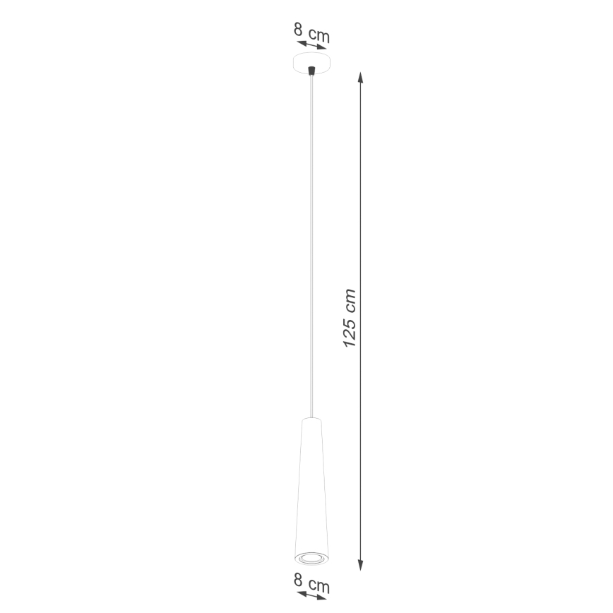 Lühter ELECTRA 1xGU10/10W/230V betoon/must
