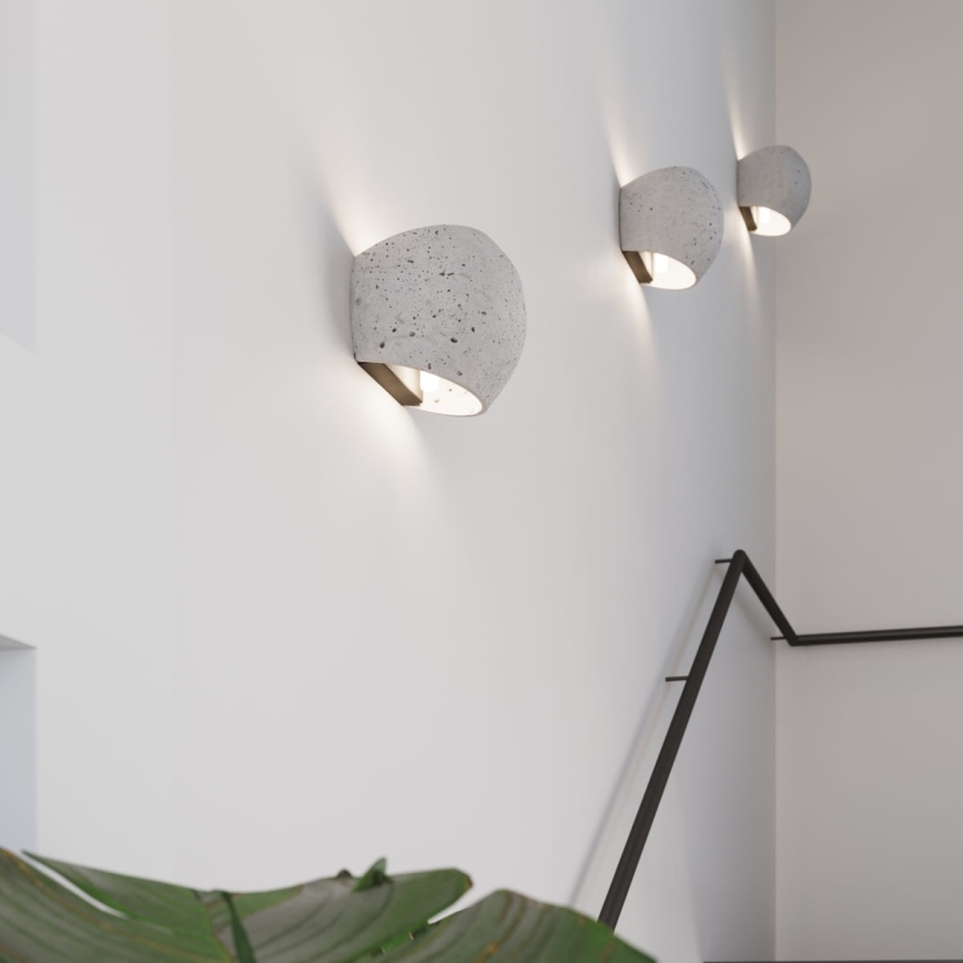 Seinavalgusti GLOBE 2xG9/8W/230V betoon/hall