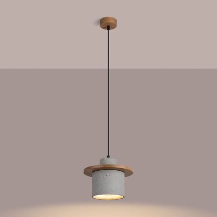 Rippvalgusti MAB, kaabliga 1xE27/15W/230V, läbimõõt 22 cm, betoon/hall