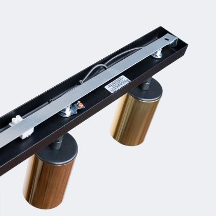 Kohtvalgusti WINX 3xGU10/10W/230V must/kuldne