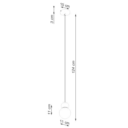 Lühter PEKKA 1xG9/8W/230V valge