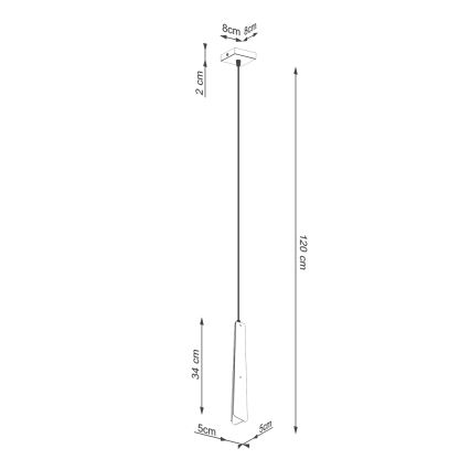 Lühter PRYSM 1xG9/8W/230V valge