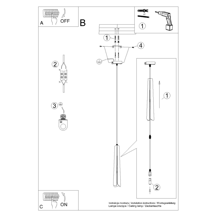 Lühter PRYSM 1xG9/8W/230V must