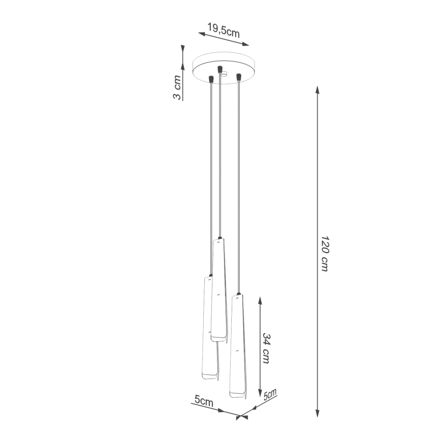 Lühter PRYSM 3xG9/8W/230V must