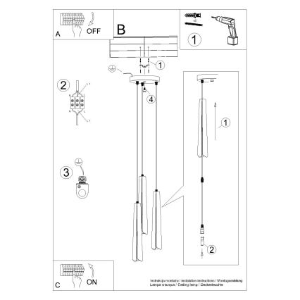 Lühter PRYSM 3xG9/8W/230V must