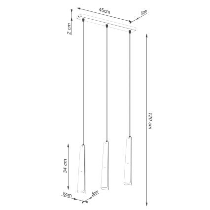 Lühter PRYSM 3xG9/8W/230V must