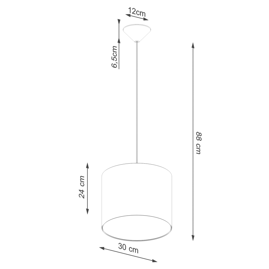 Lühter NOVA 1xE27/15W/230V d. 30 cm valge