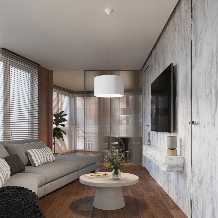 Lühter NOVA 1xE27/15W/230V d. 40 cm valge